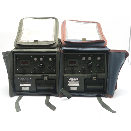 476 - Two cased dosimeter readers by Fisher Controls Limited, an HP 180A oscilloscope set, a No. 1 contami... 