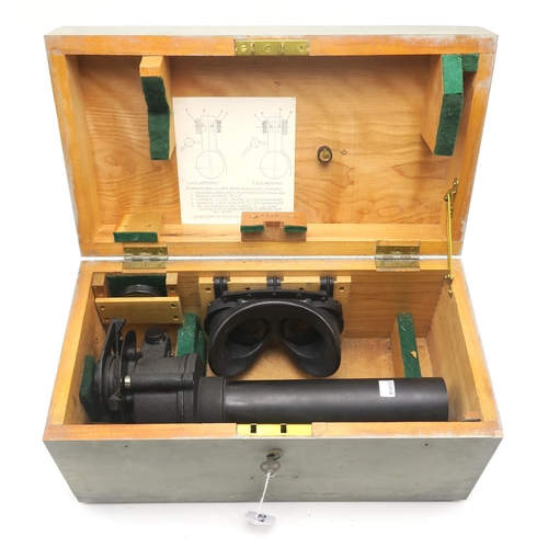 478 - A military No. 4C mine detector, housed in a reinforced crate, with an accompanying log book recordi... 