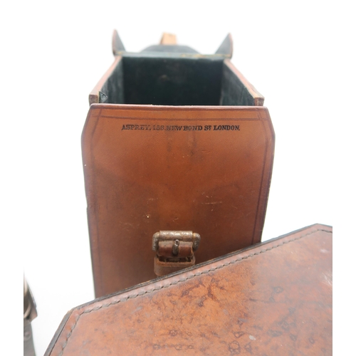 486 - A mixed lot, to include a leather cased travel kettle by Asprey of New Bond Street, a woodworking pl... 