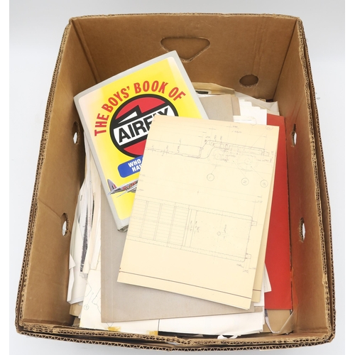 496 - An archive of material relating to Airfix, comprising developmental model plans/diagrams and related... 