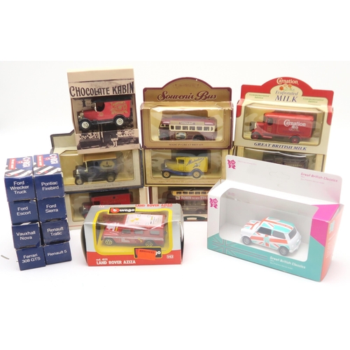 498 - A large and varied collection of model vehicles, including boxed Hornby 00-gauge railway passenger c... 