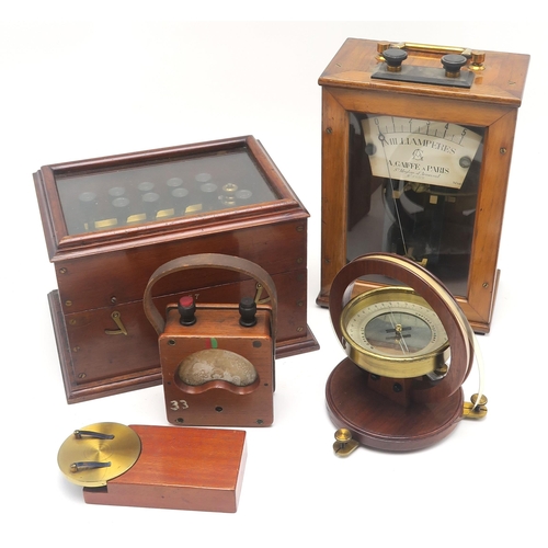 508 - Scientific equipment, to include a barograph by Casella, London, a small boxed Eclipse microscope, a... 