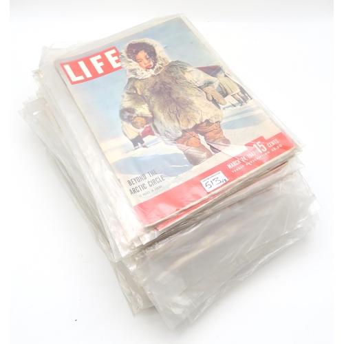 513 - Life magazine: assorted issues, circa-late-1940s; together with a collection of ephemeral material, ... 