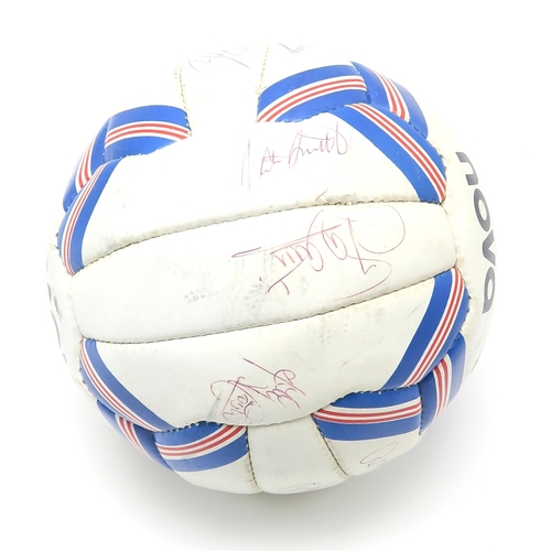 520 - Glasgow Rangers F.C. - a Minerva Nova size 5 football, bearing team signatures, to include Gord... 