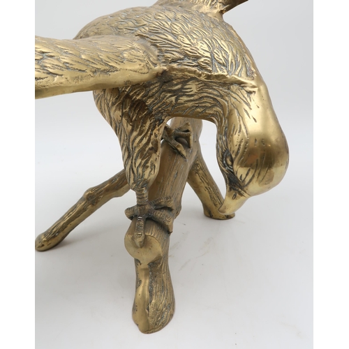 213 - A large brass eagle on branch