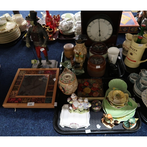 230 - A collection of ceramics including a Yardley Lavender soap dish, Carlton Ware, whisky water jugs, as... 