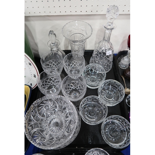 248 - A quantity of crystal and glassware including Stuart and Edinburgh drinking glasses, a decanter etc