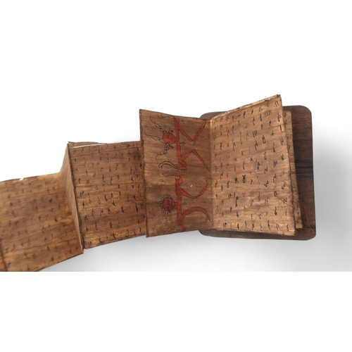 271 - A Sumatran Putasha / Divination book, double-sided with script and illustrations, and a Tibetan pray... 