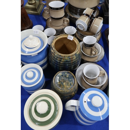 289 - Denby dinnerwares, TG Greene Cornish ware etc