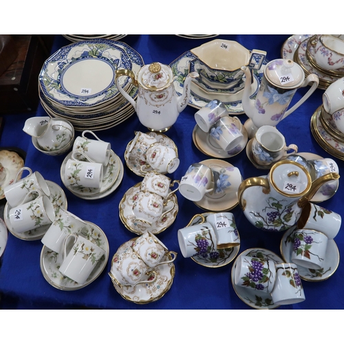 294 - Assorted tea and coffee wares including Roslyn China, Royal Albert together with Roya Doulton Merryw... 