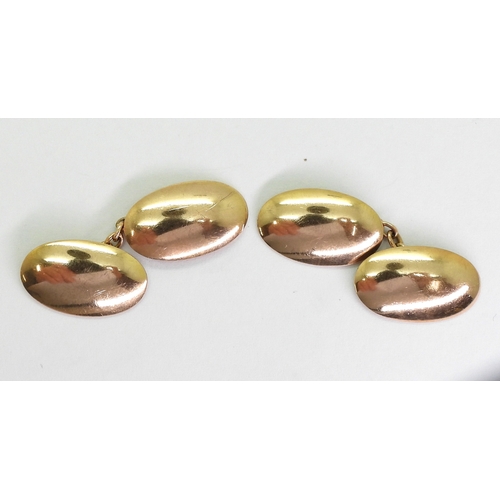 2716 - VINTAGE CUFFLINKSmade in 9ct rose gold, and made by G.H. Johnson. weight 5.7gms... 