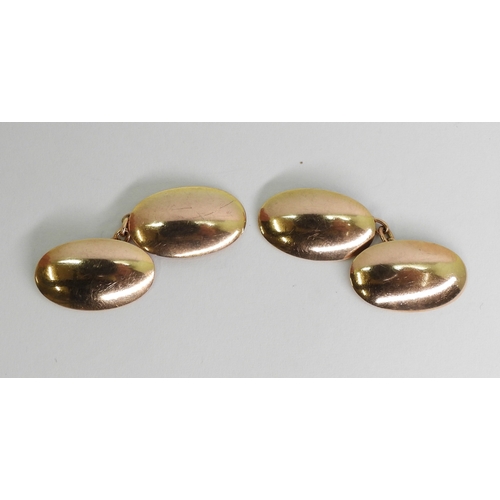 2716 - VINTAGE CUFFLINKSmade in 9ct rose gold, and made by G.H. Johnson. weight 5.7gms... 