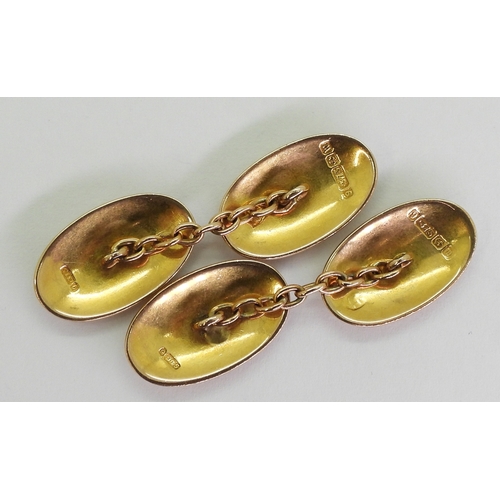 2716 - VINTAGE CUFFLINKSmade in 9ct rose gold, and made by G.H. Johnson. weight 5.7gms... 