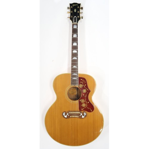 606C - GIBSON CUSTOM J-200N c.1964With maple back and sides and a spruce top, abalone inlay on 20-fret rose... 