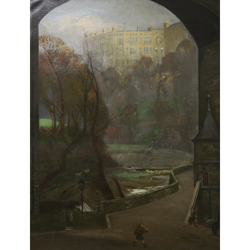 2915 - SIR WILLIAM OLIPHANT HUTCHISON PRSA RP (SCOTTISH 1889-1970)THE DEAN VILLAGE, EDINBURGHOil on canvas,... 