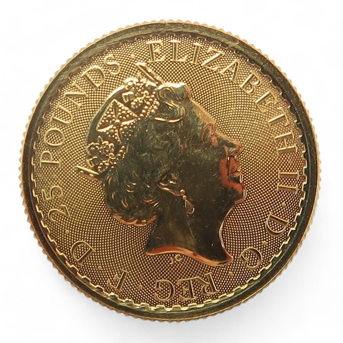 408 - Elizabeth II (1952-2022)1/4 oz Fine Gold 25 Pounds 2020Obverse fifth portrait of HM Queen Elizabeth ... 