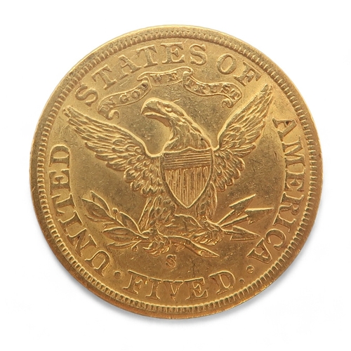 410 - United States (1776-date) 1903 5 Dollars San FranciscoObverse Liberty (coronet head) facing left, su... 