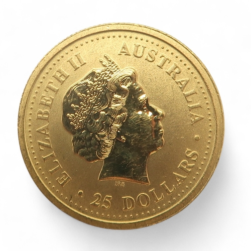 430 - Elizabeth II (1952-2022) 25 Dollars Australian Nugget 2001Obverse4th portrait of Queen Elizabeth II ... 