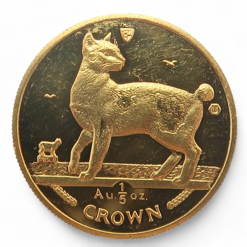 436 - Elizabeth II (1952-2022) ⅕ Crown Japanese Bobtail Cat 1994 ObverseRight facing uncouped bust of Quee... 