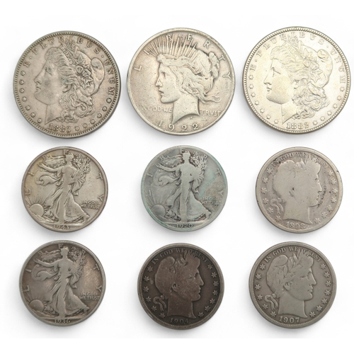 455 - United States Federal republic (1776-date)A lot comprising Morgan Dollars various dates together wit... 