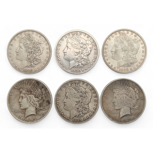 455 - United States Federal republic (1776-date)A lot comprising Morgan Dollars various dates together wit... 