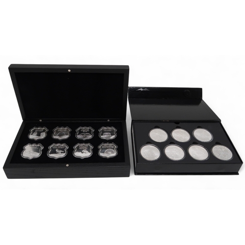 388 - A lot comprising Medieval Legends silver and cupro nickel coin set together with Icons of Route 66 e... 