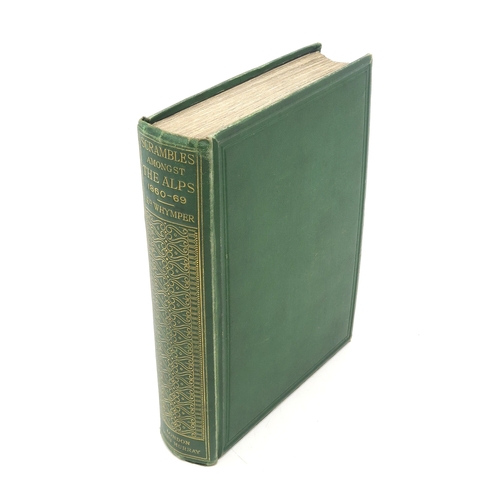 2614 - MOUNTAINEERINGWhymper (Edward) Scrambles Amongst the Alps in the Years 1860-69London, John Murray, 1... 