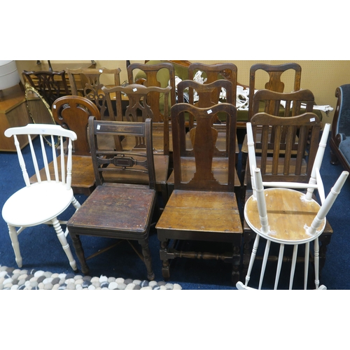 116 - A lot consisting of thirteen assorted wooden dining chairs (13)