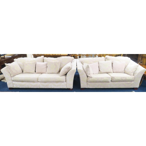 64 - A contemporary two piece Collins & Hayes living room suite consisting a three seater settee, 83c... 