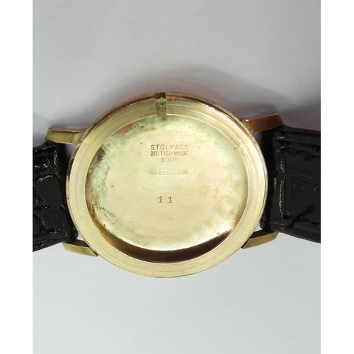 736 - A 9ct gold cased gents Roamer watch hallmarked Birmingham 1963, diameter 3.2cm, weight approx 11.2gm... 