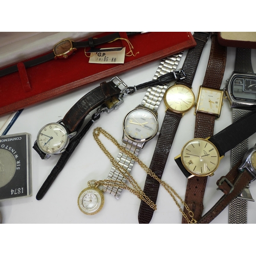 890 - A ladies Marvin Revue, in original box, and a collection of other watches to include The Skipper, Ti... 