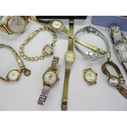 892 - A collection of vintage and fashion watches, to include Accurist, Lindex, Delma, Sekonda, Ingersoll,... 