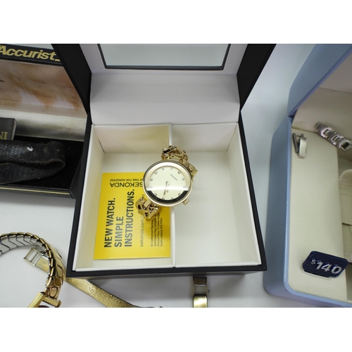 892 - A collection of vintage and fashion watches, to include Accurist, Lindex, Delma, Sekonda, Ingersoll,... 