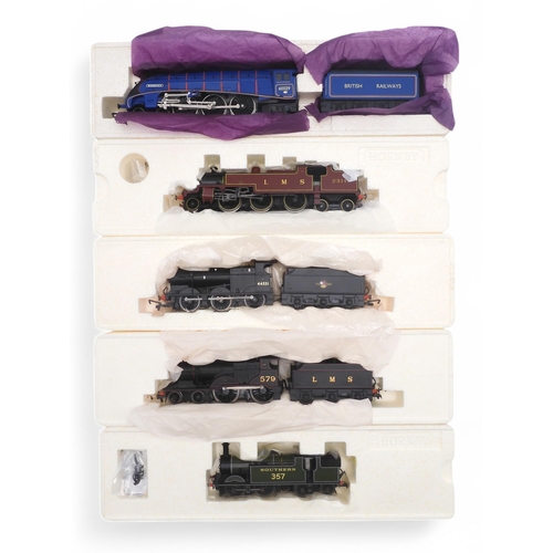 529 - A Hornby 00-gauge R2037 A4 Woodcock locomotive with tender, an R2224 LMS Fowler 2-6-4T Class 4P '231... 