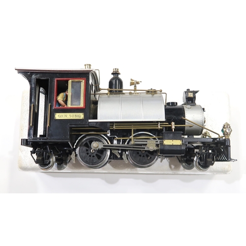 657 - A R.E.A. (Railway Express Agency) Rodgers 2-4-2 steam locomotive and Tender Car, together with two B... 