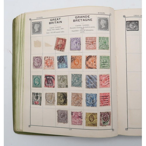 659 - A Triumph Stamp Album, part filled, to include Belgium, Ceylon, Egypt, Germany, French Post Offices ... 