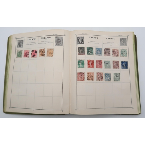 659 - A Triumph Stamp Album, part filled, to include Belgium, Ceylon, Egypt, Germany, French Post Offices ... 