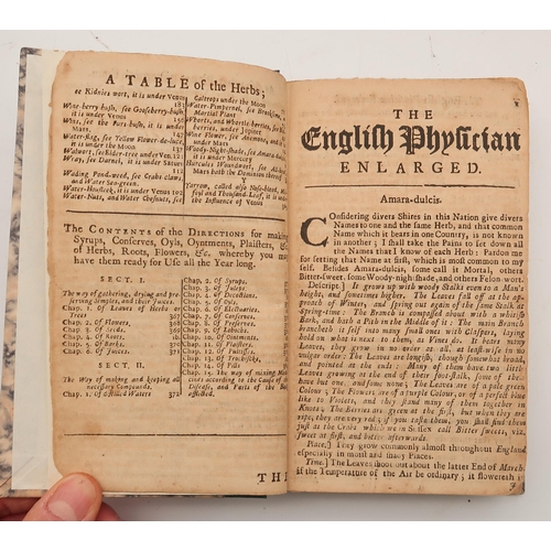 665 - Culpepper (Nicholas) The English Physician EnlargedLacking title page, beginning on leaf A3, rebound... 