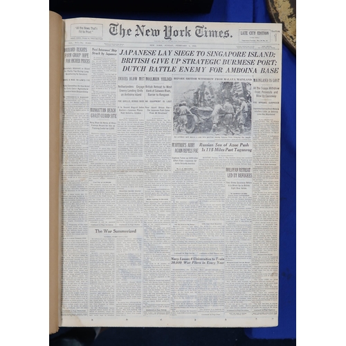 667 - The New York TimesSix very large clothbound volumes of New York Times newspapers, from July 1937 to ... 