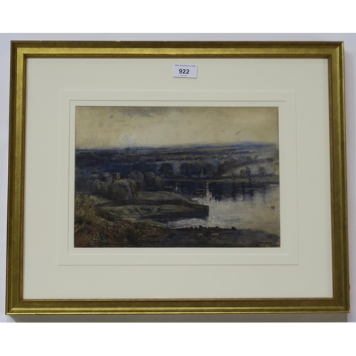 922 - MASON HUNTER ARSA RSW (SCOTTISH 1854-1921) BRIDGE VIEW Watercolour, signed lower right, dated (18)92... 