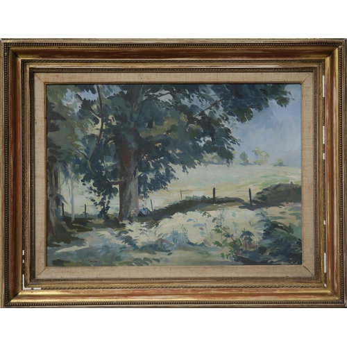 936 - HARRY JEFFERSON BARNES (1915-1982) SUMMER AFTERNOON, AUCHENTER - HELESBURGH Oil on canvas,... 