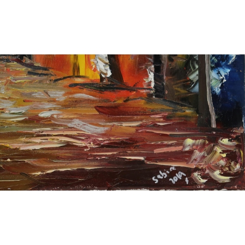 949 - SABINA NEALON (AZERBAIJANIS CONTEMPORARY) FOREST Oil on canvas, signed lower right, dated ... 