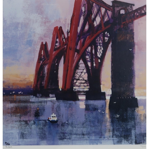 967 - COLIN RUFFELL (ENGLISH b.1939) FORTH RAIL BRIDGE Print multiple, signed lower left, number... 