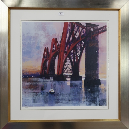 967 - COLIN RUFFELL (ENGLISH b.1939) FORTH RAIL BRIDGE Print multiple, signed lower left, number... 