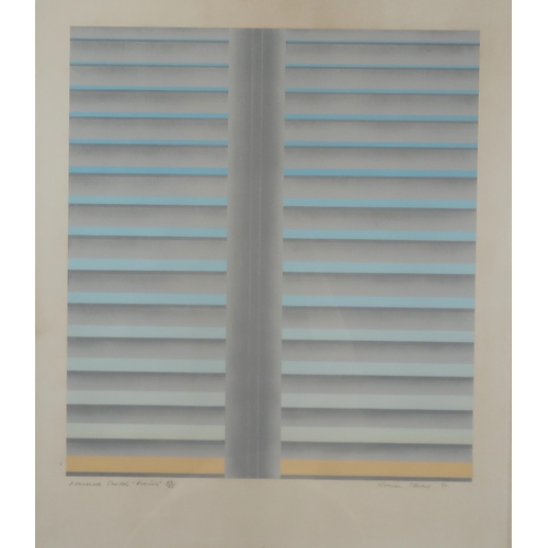 969 - NORMAN STEVENS (ENGLISH 1937-1988) LOUVERED SHUTTER Lithograph, signed lower right, dated ... 