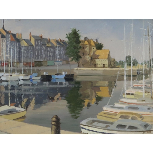 980 - MICHEL LEFEBVRE (FRENCH CONTEMPORARY) SOIR A HONFLEUR Oil on board, signed lower right, 26... 