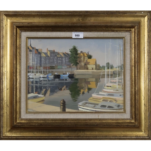 980 - MICHEL LEFEBVRE (FRENCH CONTEMPORARY) SOIR A HONFLEUR Oil on board, signed lower right, 26... 