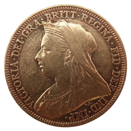 320 - Victoria (1837-1901) 1 Sovereign 1895 MelbourneObverse Bust of Queen Victoria facing left ... 