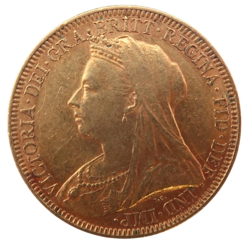 320C - Victoria (1837-1901) 1 Sovereign 1897 MelbourneObverse Bust of Queen Victoria facing left ... 