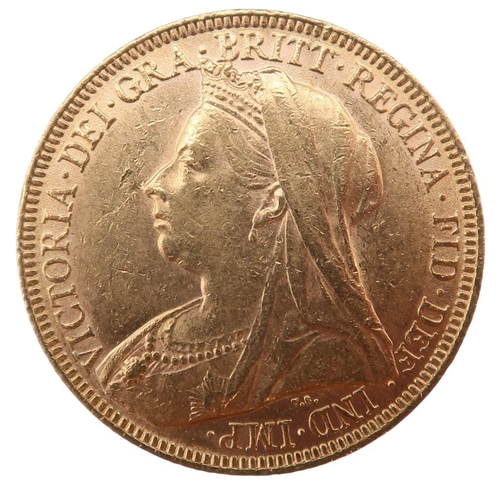 320E - Victoria (1837-1901) 1 Sovereign 1893Obverse Bust of Queen Victoria facing left legend aro... 